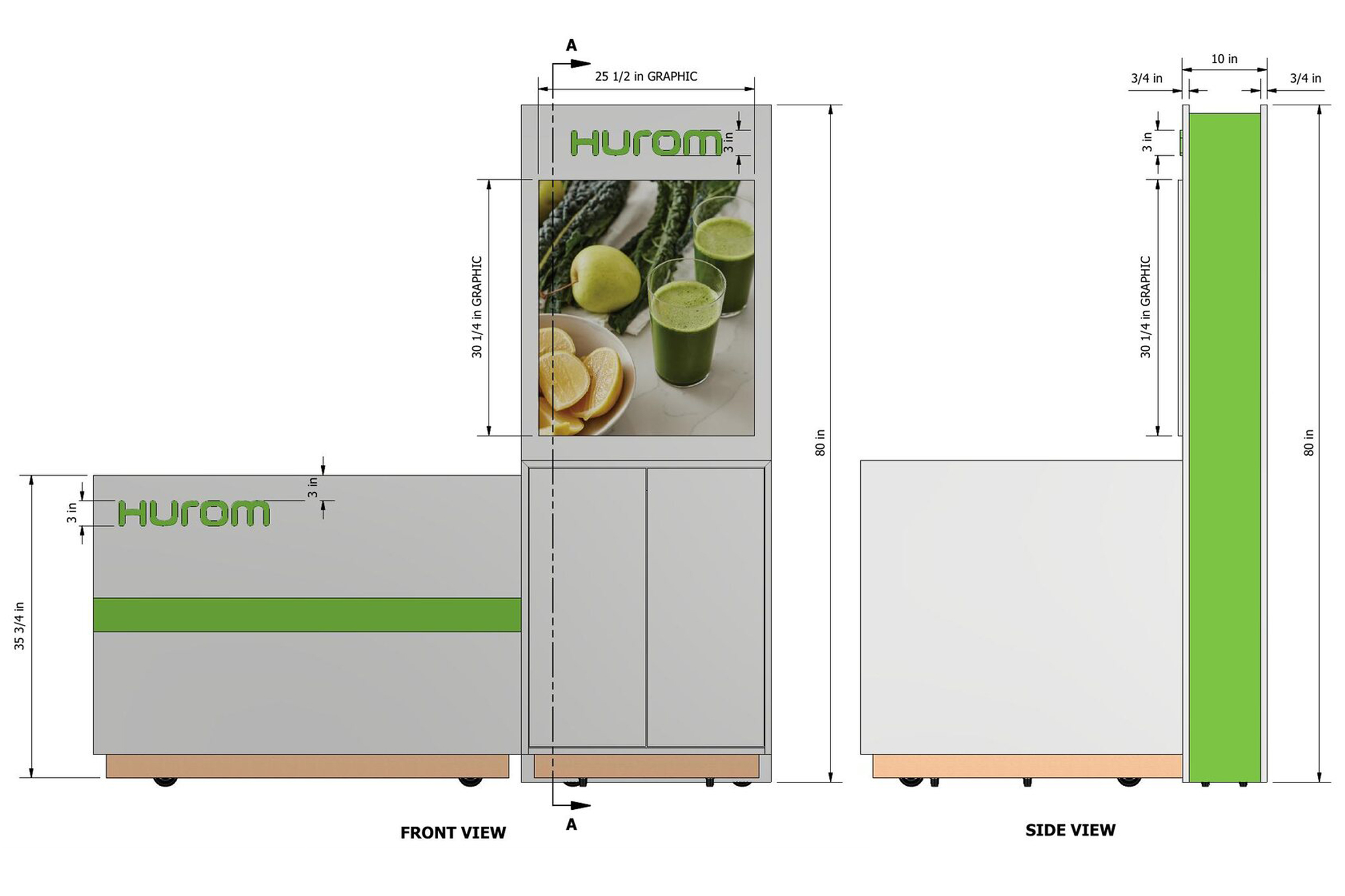 Hurom booth engineering drawing